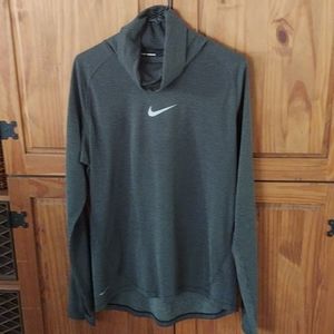 Mens Nike Running AeroReact mock neck, size L reflective lightweight